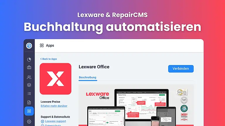 Screenshot repaircms 001 lexwareoffice rechnungsprogramm buchhaltungssoftware 1920x0 c center