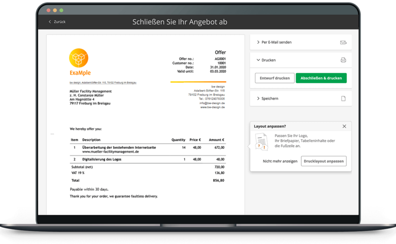 Beitragsbild zur Rechnung auf Englisch schreiben.