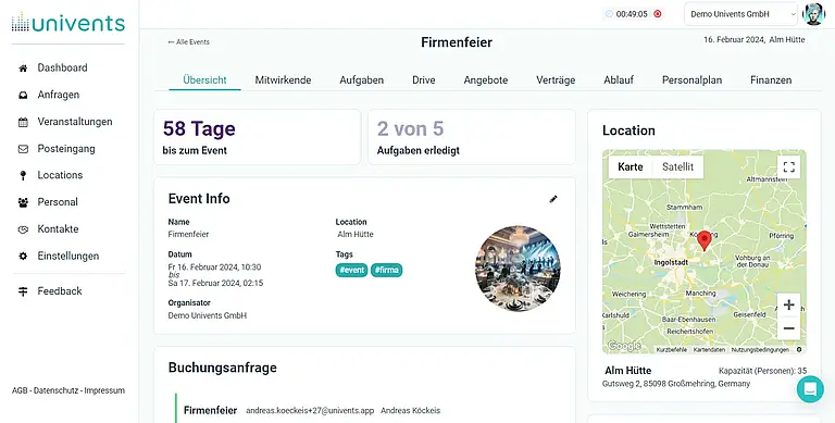 Screenshot partner univents 002 lexoffice rechnungsprogramm buchhaltungssoftware