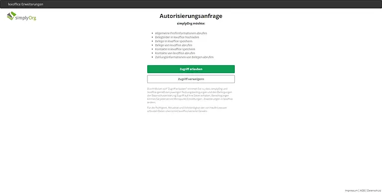Screenshot simplyorg