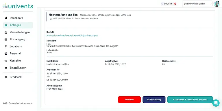 Screenshot partner univents 001 lexoffice rechnungsprogramm buchhaltungssoftware