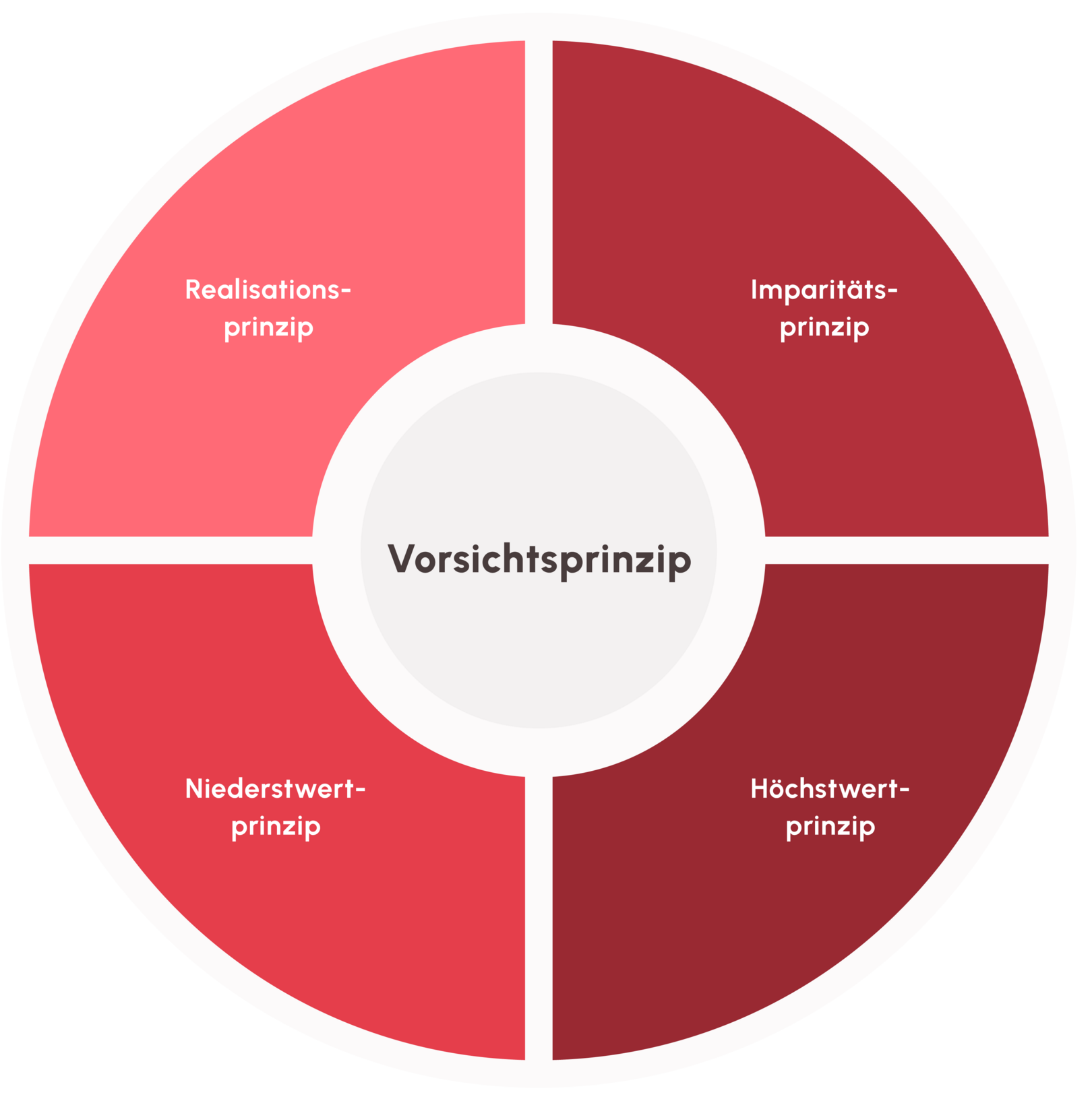 Die vier Bewertungsprinzipien des Vorsichtsprinzips