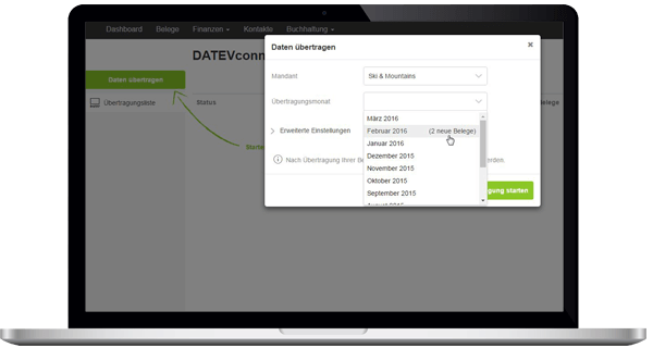 Lexware office funktionen datev schnittstelle screen datev cloud services